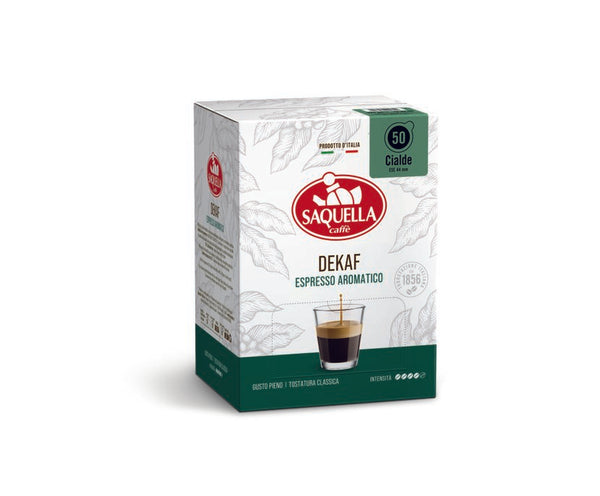 Saquella Caffè Classico Espresso Aromatico – 50 Pads Koffeinfrei